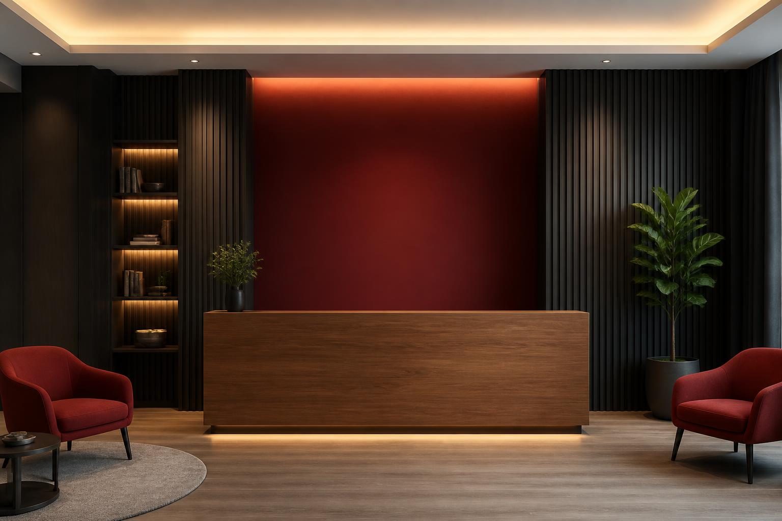 Warm, modern reception interior at Ravista Learning Academy